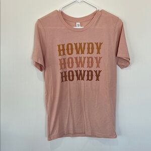 Pink 'Howdy' Graphic T-Shirt